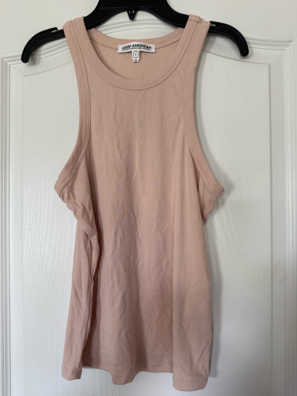 Good American Blush Pink Racerback Tank